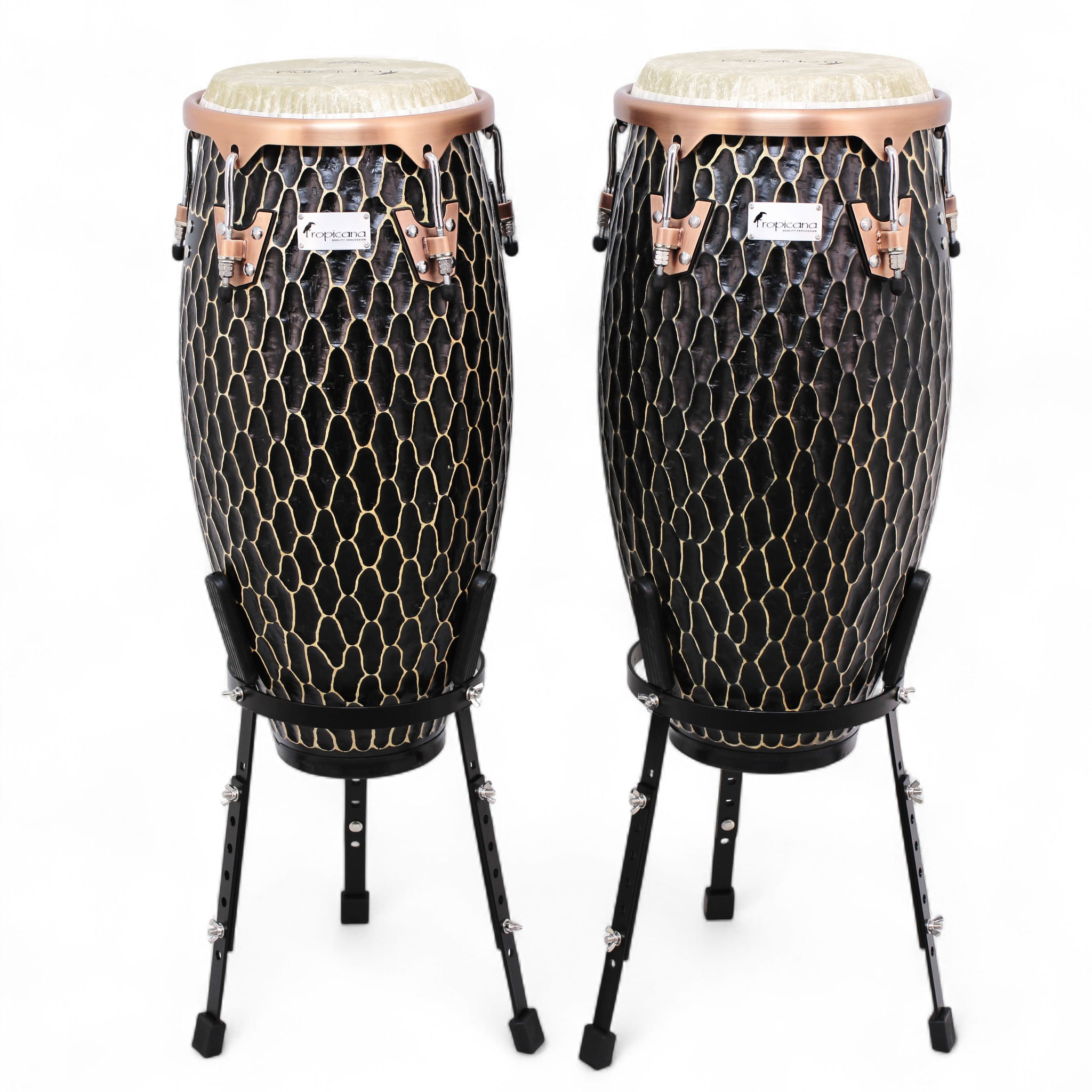 Set de congas Tropicana 10" - 11" Fiberskin con stand CRH850HM foto 3