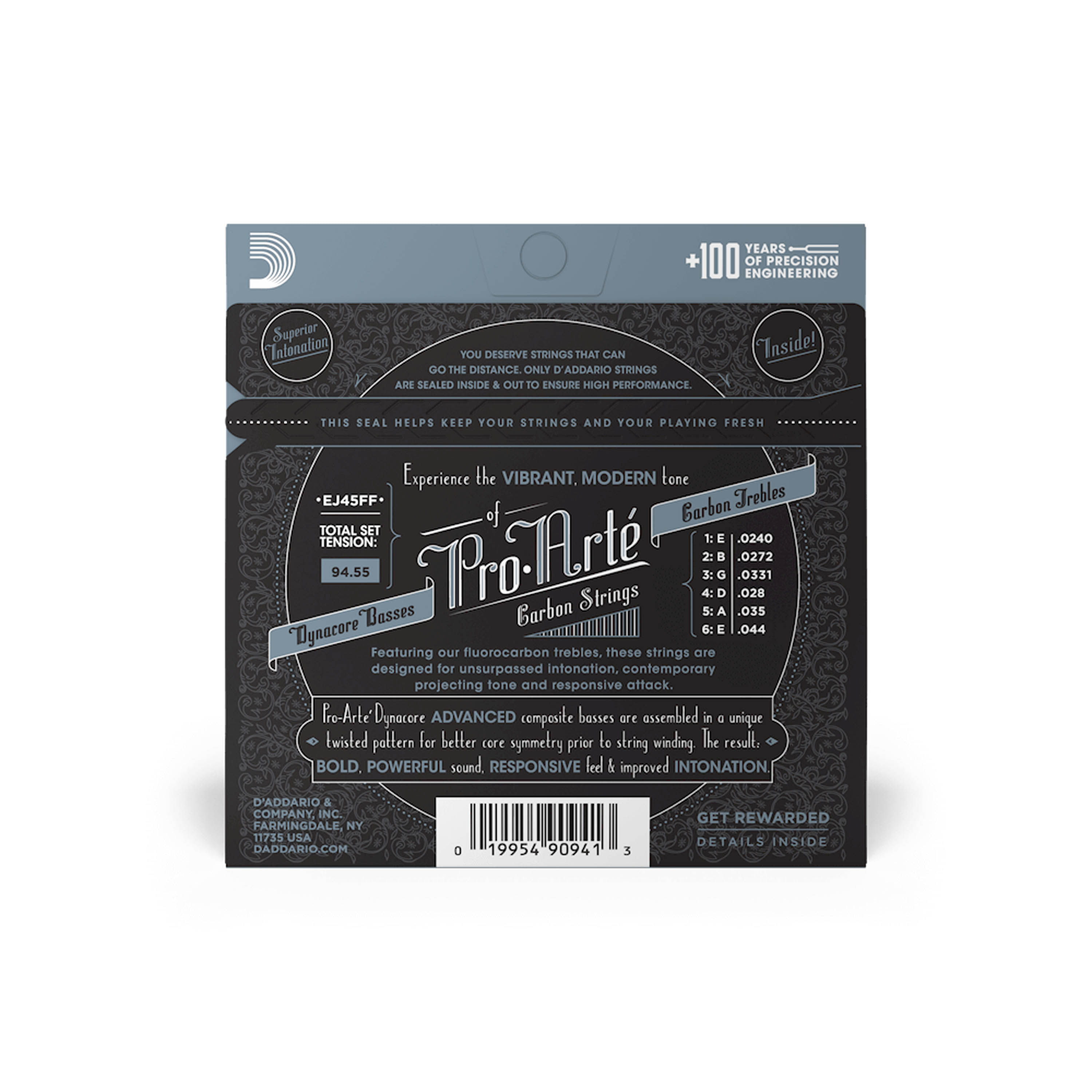 Set de cuerdas Clásicas D'addario EJ45FF Carbon - Tensión normal foto 3