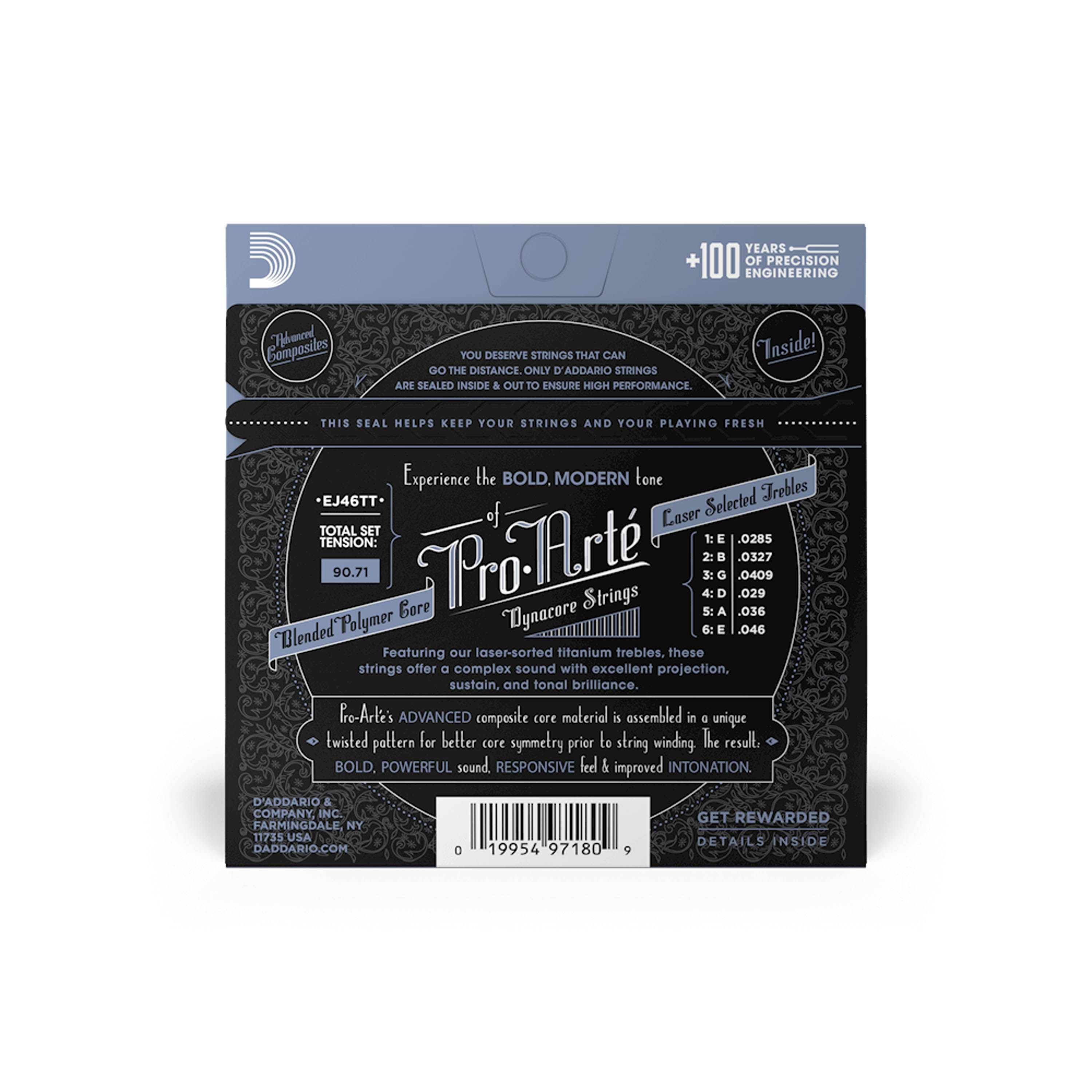 Set de cuerdas Clásicas D'addario EJ46TT Dynacore - Tensión alta foto 3