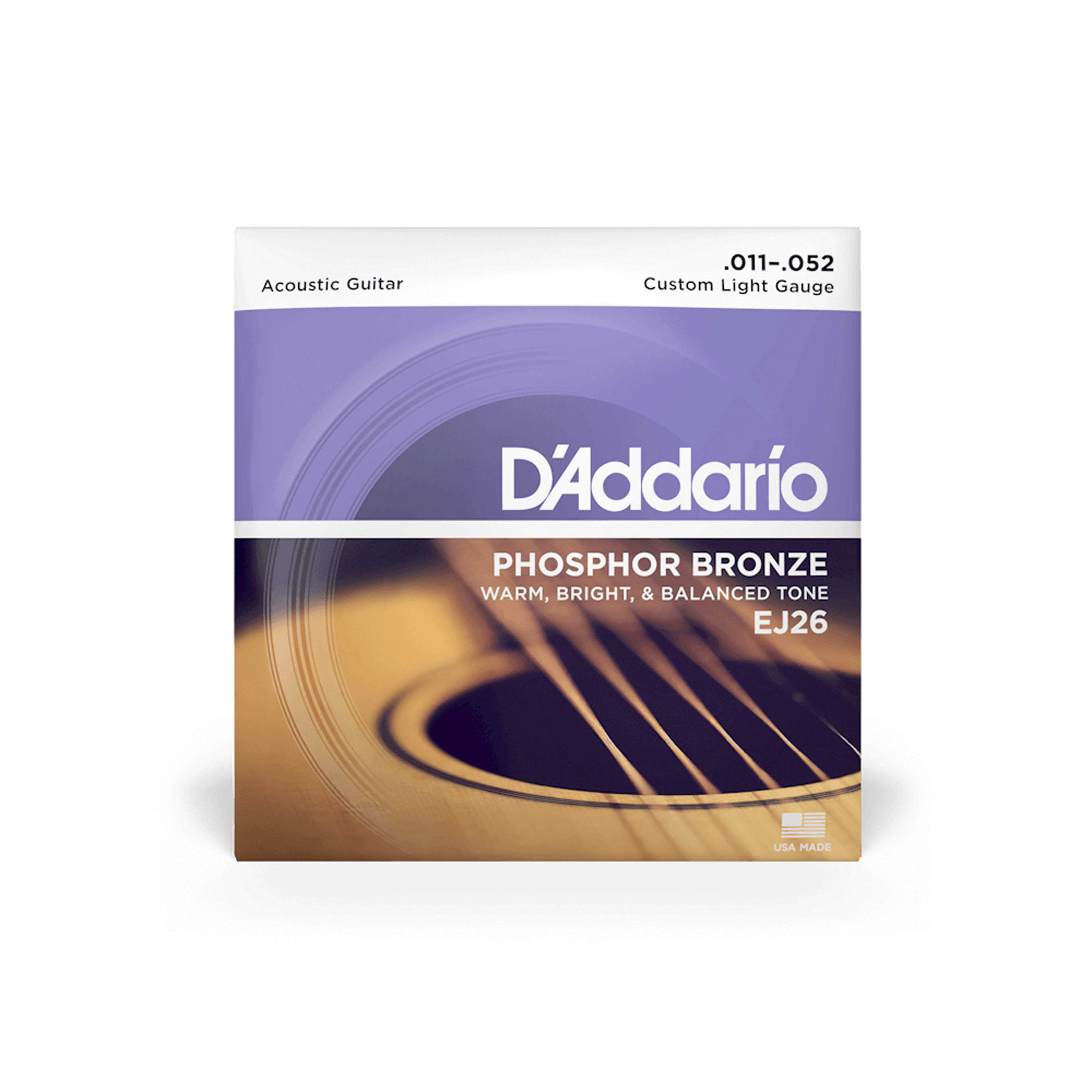 Set de cuerdas de Phosphor Bronze D'addario EJ26 Custom Light foto 2