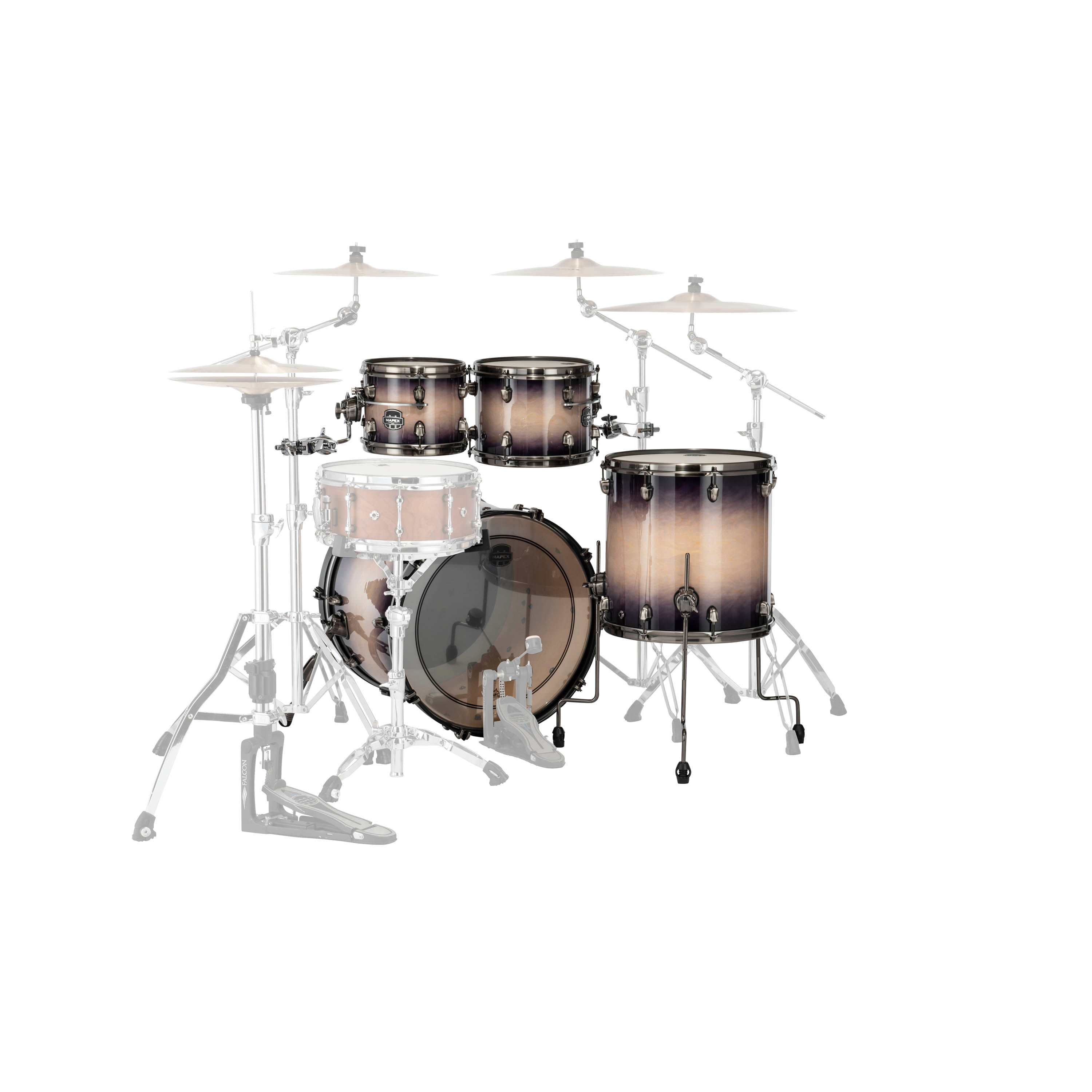 Shell Pack Mapex Saturn Evo SE529XMBPZ - Exotic Violet Burst Black Brushed Hardware foto 2