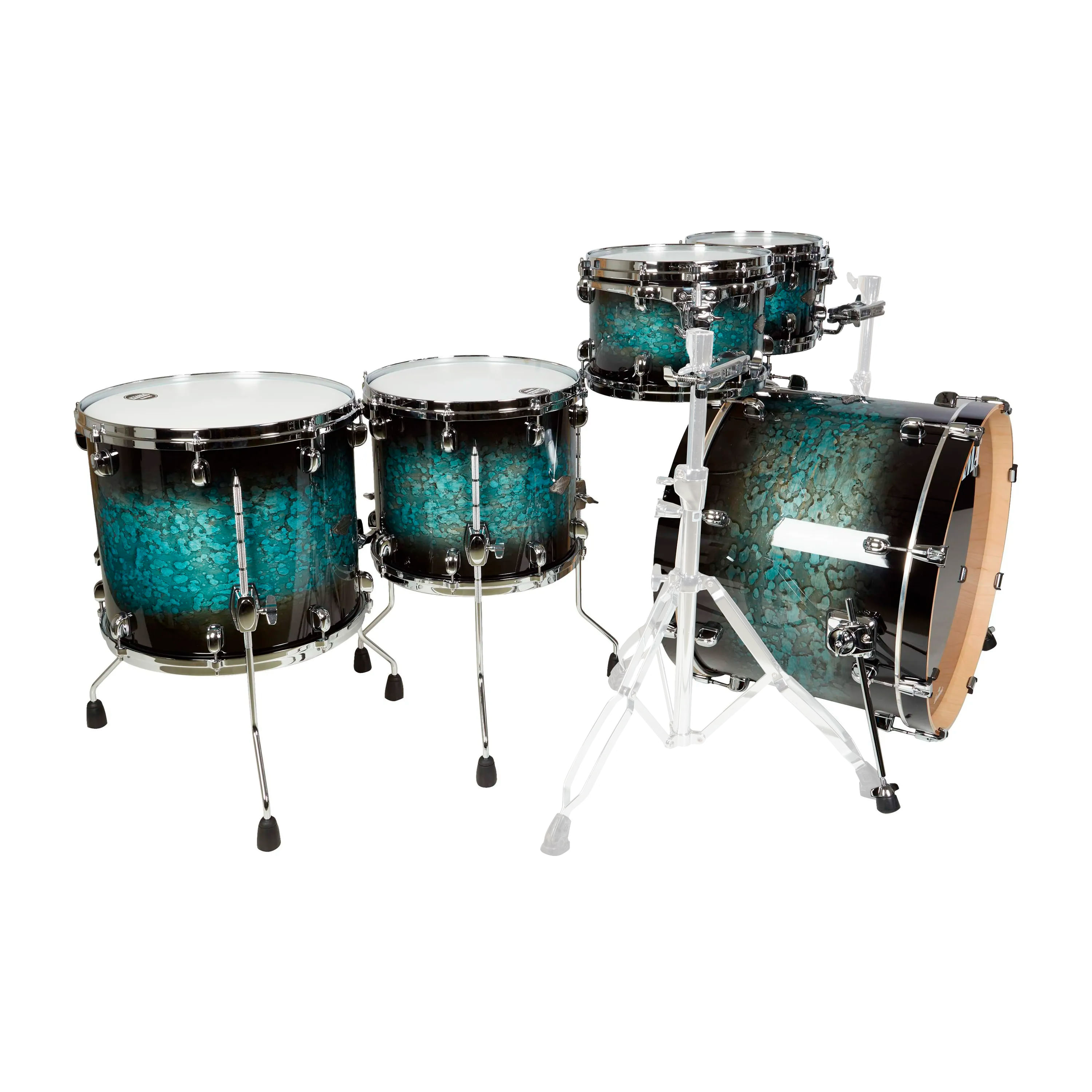 Shell Pack Tama Starclassic Performer MBS52RZS 5 piezas - Molten Steel Blue Burst foto 2