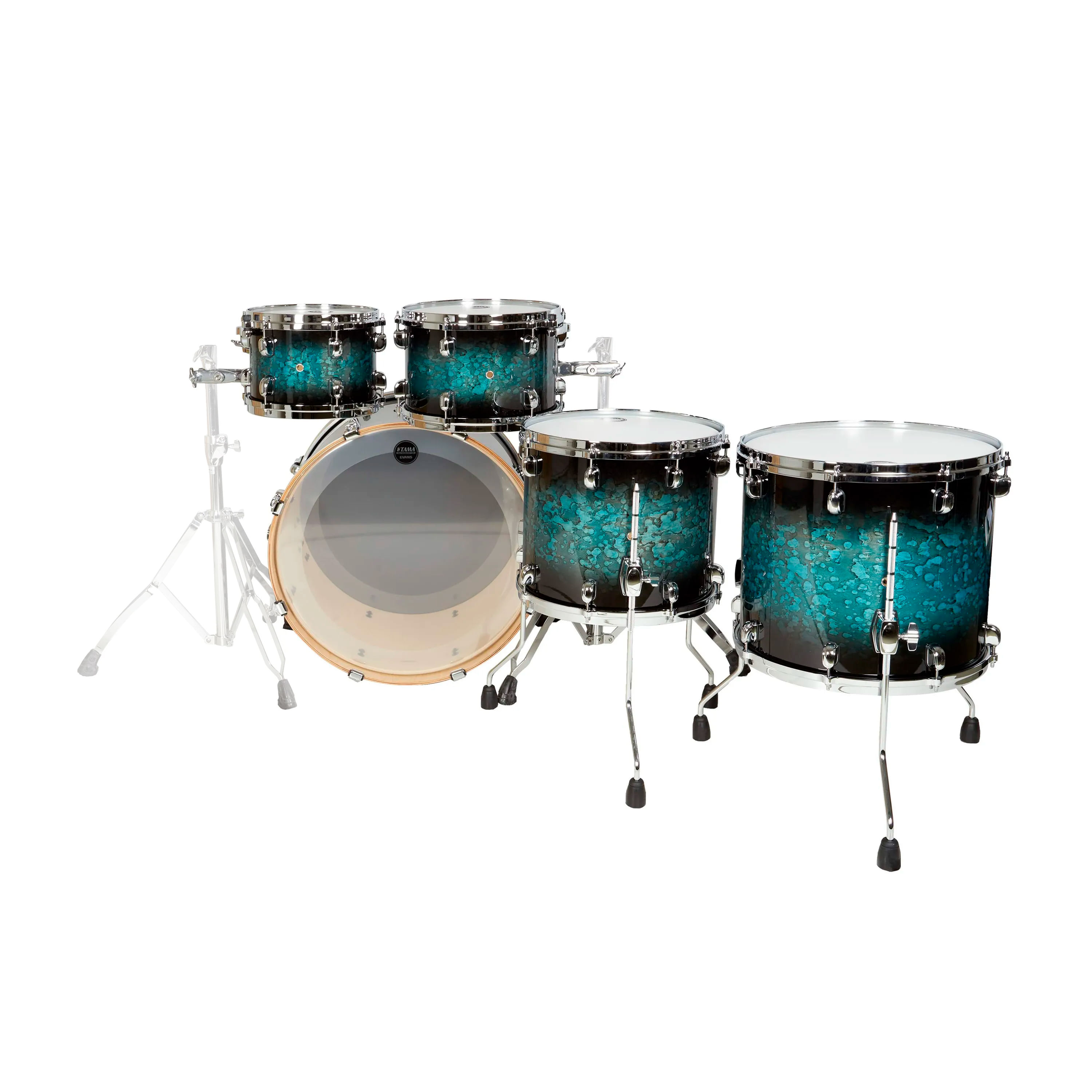 Shell Pack Tama Starclassic Performer MBS52RZS 5 piezas - Molten Steel Blue Burst foto 4