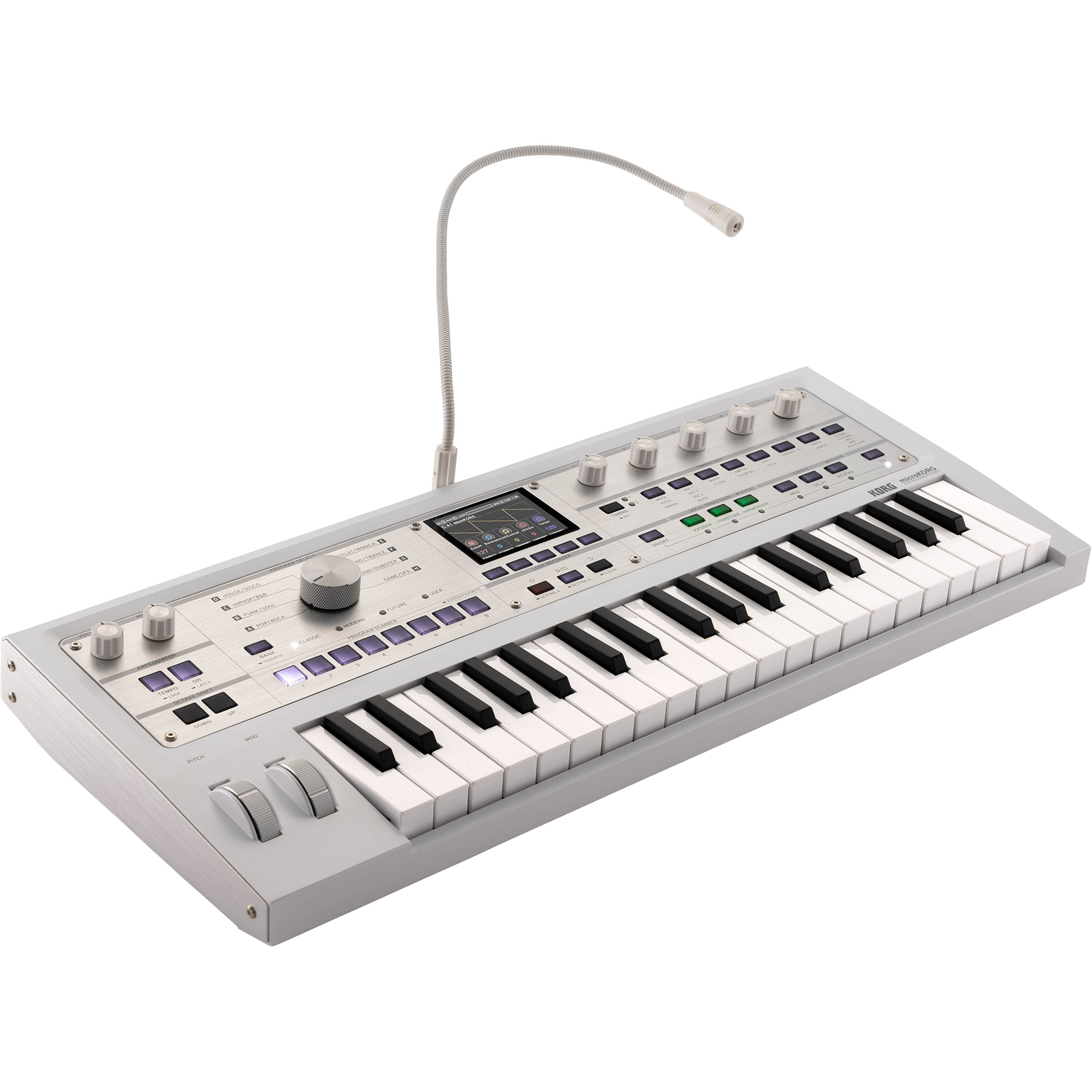 Sintetizador Vocoder Korg microKorg2 - Edición limitada Metallic White foto 2