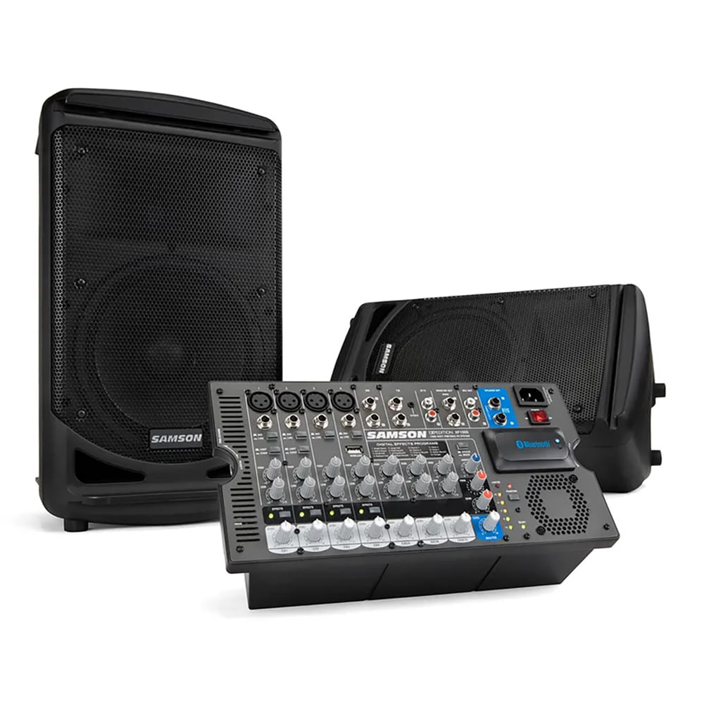 Sistema Amplificación Portátil Samson XP1000, Con Bluetooth foto 2