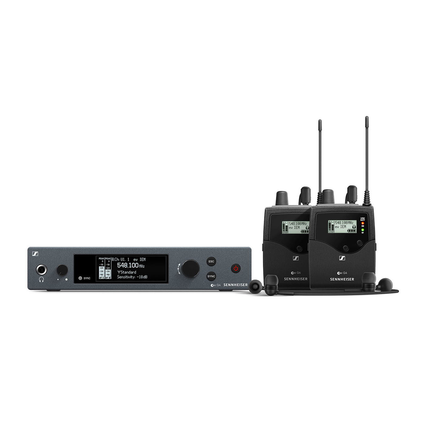 Sistema de monitoreo inalámbrico doble In Ear Sennheiser EW IEM G4-TWIN-G