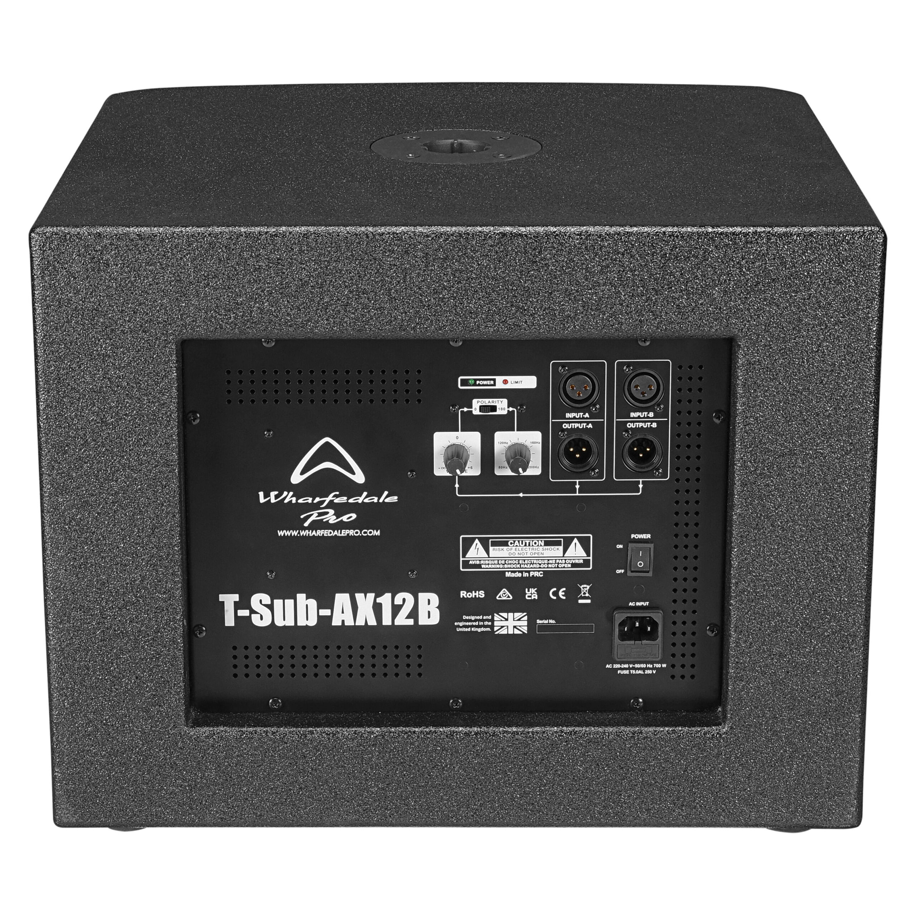 Subwoofer Wharfedale T-SUB-AX12B de 500 W foto 4