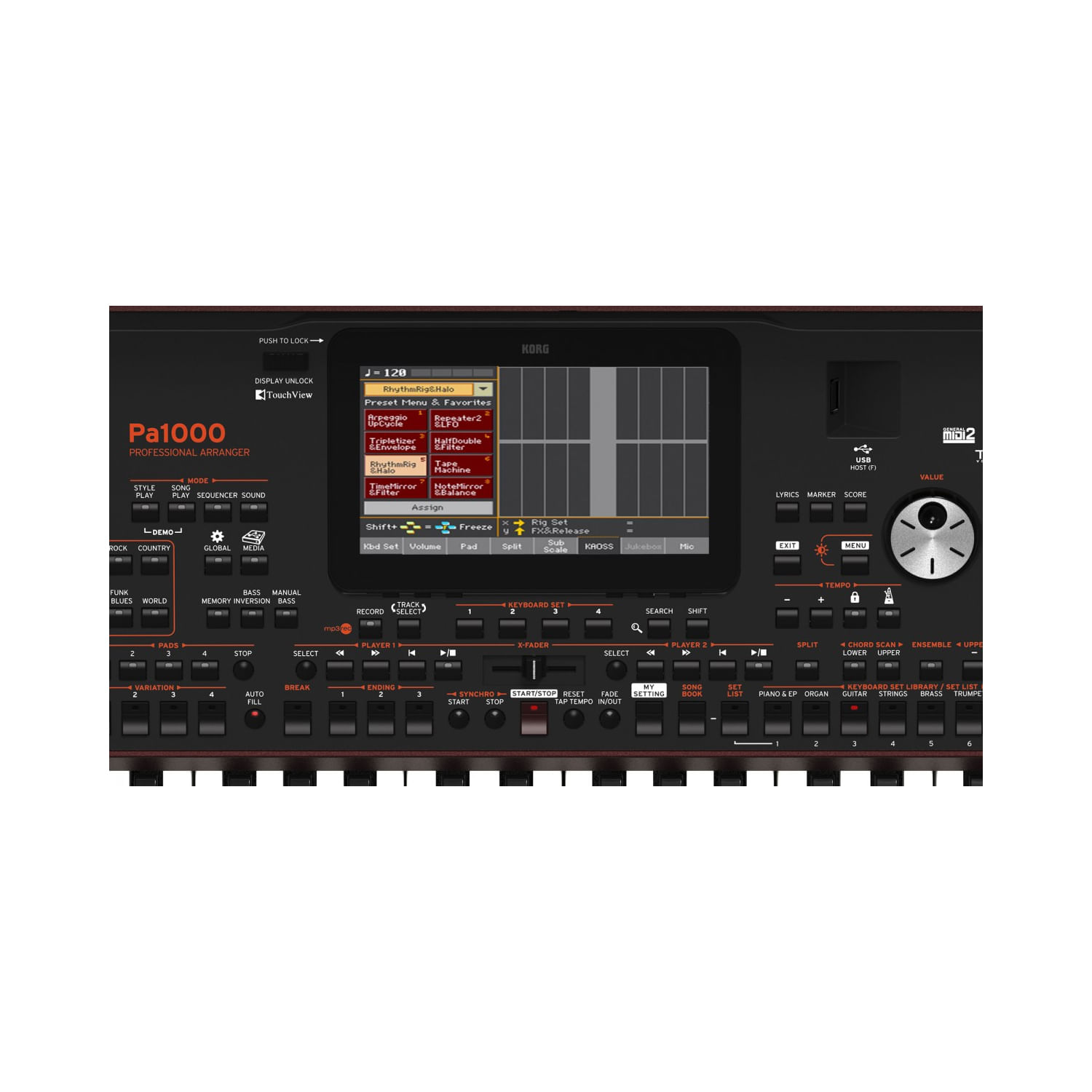 Teclado Arranger Korg PA1000 foto 4