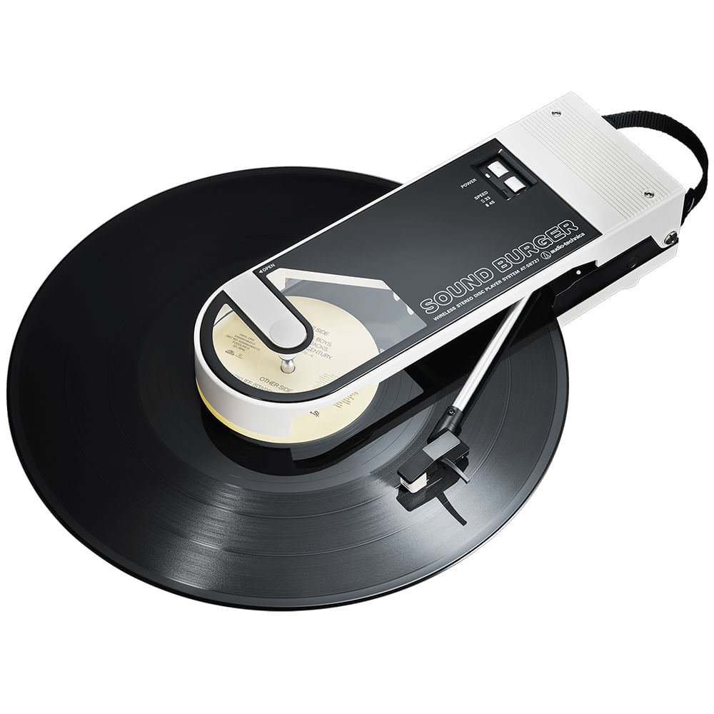 Tornamesa Portátil Audio-Technica Sound Burger AT-SB727 WH - Blanco