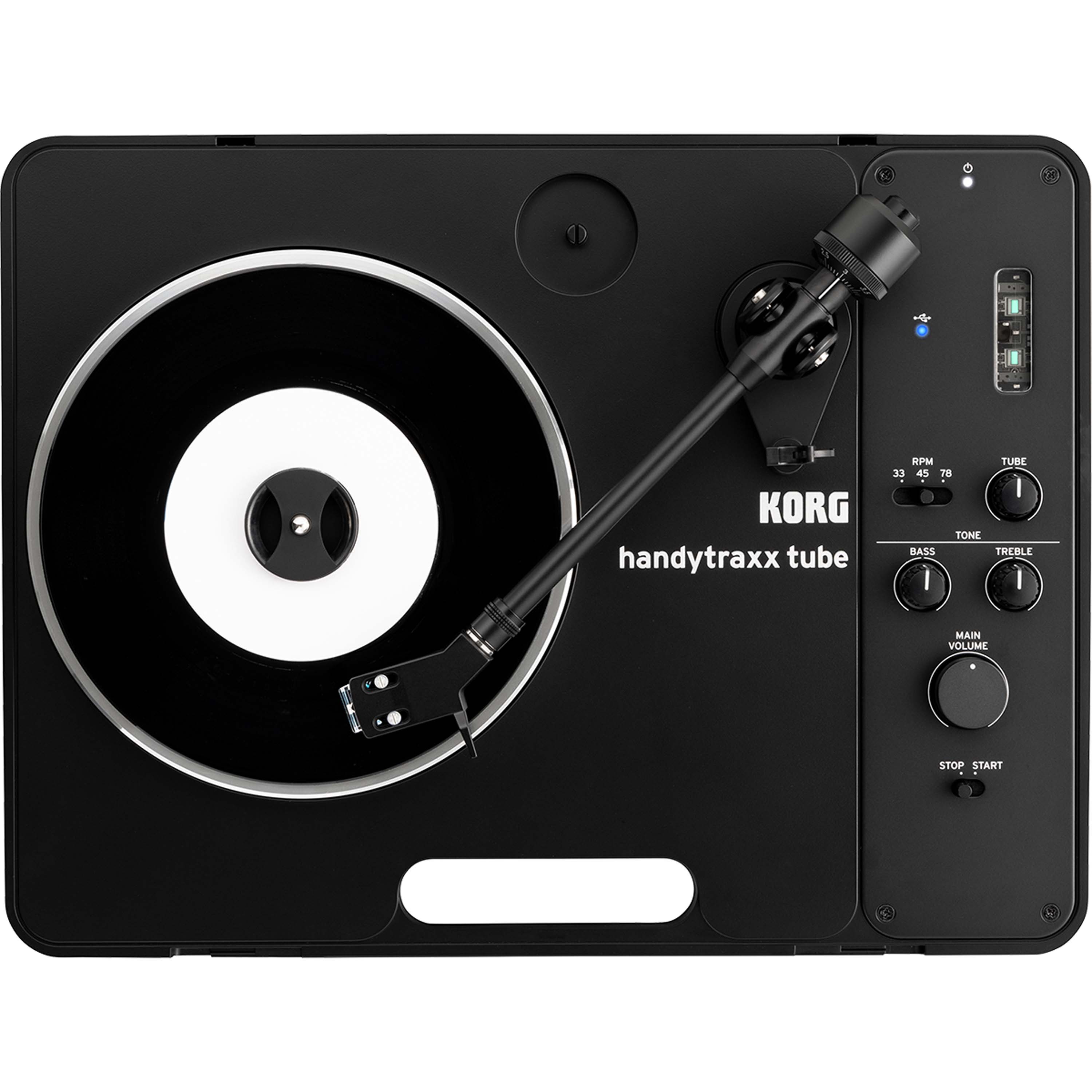 Tornamesa portátil Korg handytraxx tube con preamplificador a tubo foto 2