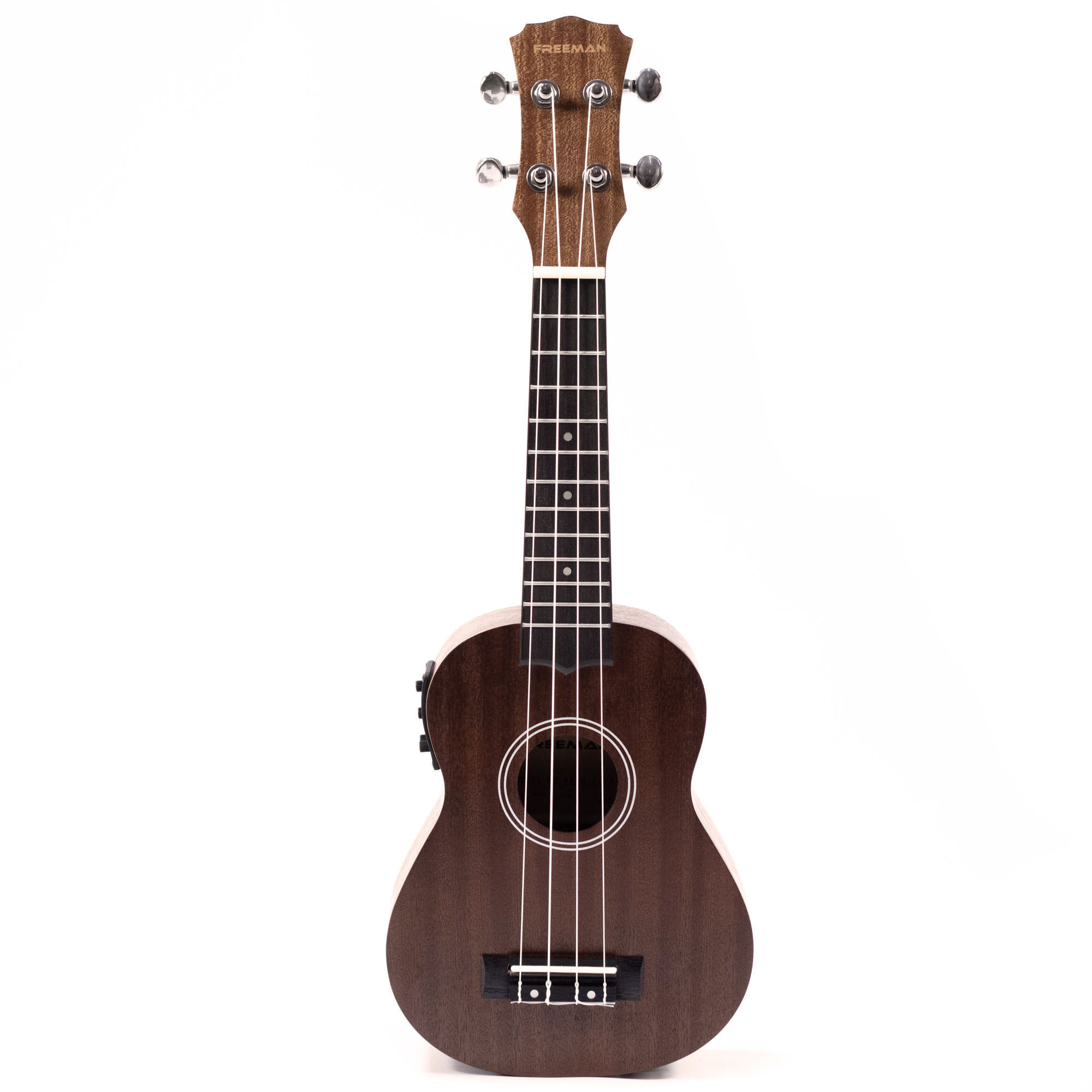 Ukelele Soprano Electroacústico Freeman KU-S-EQ/B -color madera marrón